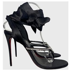 Sandalias Christian Louboutin negras T.39 Negro