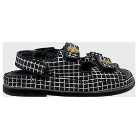 Sandales Chanel Dad noires T.37 Black