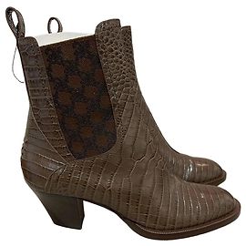Botas Fendi castanhas T.40 NOVAS Marrom