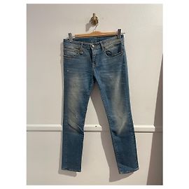 R13 Slim Fit Blue Cotton Jeans Size 27 Blue