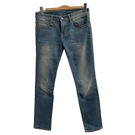 Jeans Slim R13 en coton bleu délavé Taille 27 Bleu