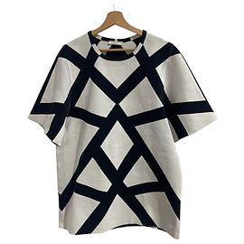Céline T-Shirt Dress White Geometric Print White