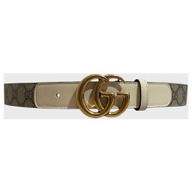 Cinturón Gucci GG beige T.85 Beige