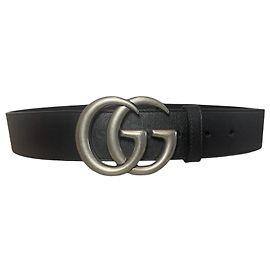 Cintura Gucci GG nera T.90 Nero