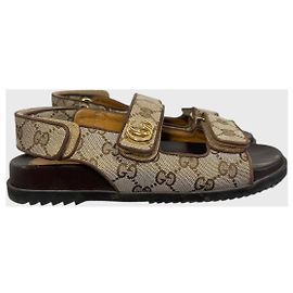 Sandales Gucci GG beige T 37 Beige