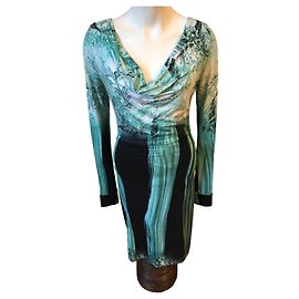 Roberto Cavalli Vestido Class Cavalli verde T.36-38 Verde