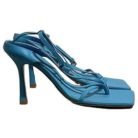 Sandali Bottega Veneta turchese T.38 Blu
