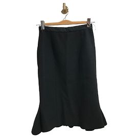 Falda Louis Vuitton negra T.38 Negro