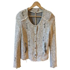 Chaqueta Iro Agnette de algodón gris claro talla 1 Gris