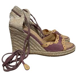 Sandales Louis Vuitton roses T.37,5 Rose