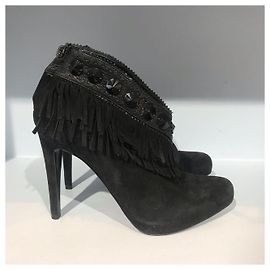 Autre Marque Boots Dior franges T.36,5 Noir