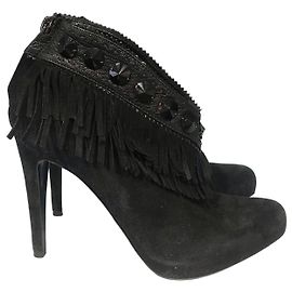 Autre Marque Boots Dior franges T.36,5 Noir