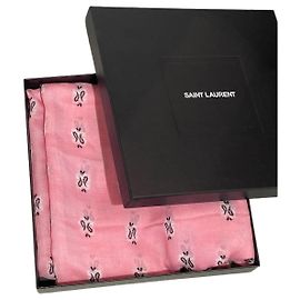 Autre Marque Echarpe Saint Laurent Rose Rose