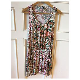 Vestido curto Missoni estampado em viscose verde Verde
