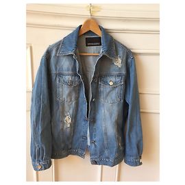 Veste en jeans Ermanno Scervino T.34 Bleu