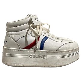 Céline Zapatillas Celine Block blancas T.37 Blanco