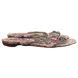 Sandálias Christian Louboutin prateadas T.39,5 Prata