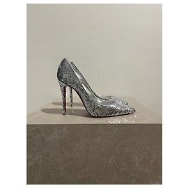 Décolleté Christian Louboutin argento T.39 Argento