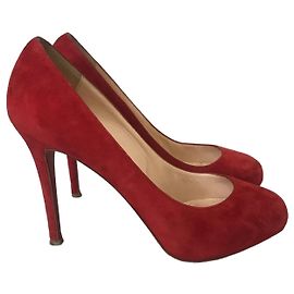 Décolleté Christian Louboutin rosse T.38,5 Rosso