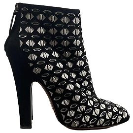 Alaïa Botas de cano curto Alaia pretas T.39 Preto
