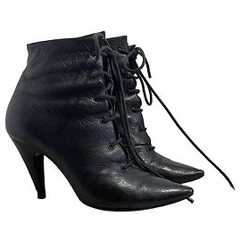 Autre Marque Botas de cano curto Saint Laurent pretas T.38,5 Preto