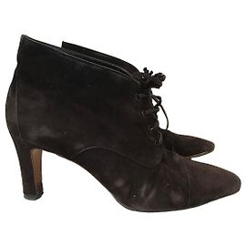 Botas Chanel castanhas T.37,5 Marrom