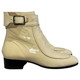 Autre Marque Bottines Saint Laurent Miles T.38 Beige