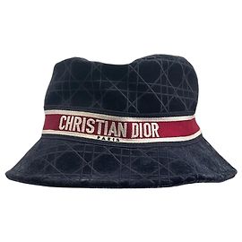 Autre Marque Dior Fischerhut aus marineblauem Samt Größe 58 Blau