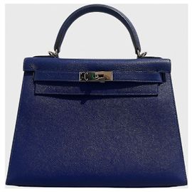 Sac Hermès Kelly 28 Bleu Bleu