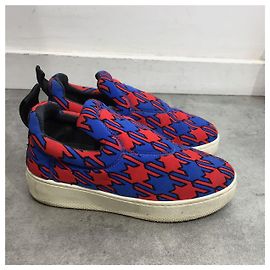 Sapatilhas Céline em tecido vermelho e azul Tamanho 36 Vermelho