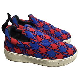 Baskets en tissu rouge et bleu Céline Taille 36 Rouge