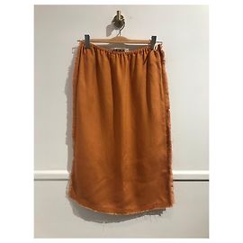 Marni Midi Rock aus ockerfarbener Viskose Orange