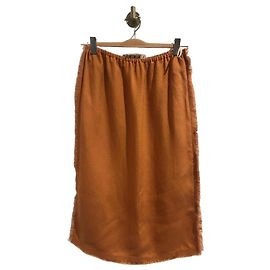 Saia midi Marni em viscose ocre Laranja