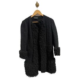 Manteau Dolce & Gabbana noir T.34 Black