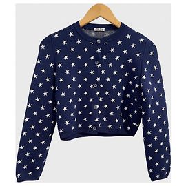 Cardigã Miu Miu azul T.38 Azul