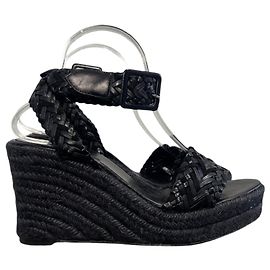 Sandales Hermès noires T.40 Black