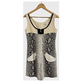 Carven Kleid python T.36 Beige