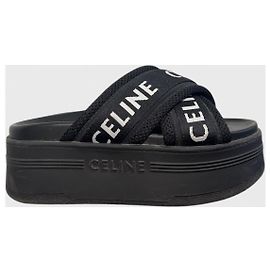 Céline Sandálias Celine Block T.38 Preto