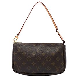 Brown Louis Vuitton Monogram Pochette Accessoires Shoulder Bag Brown
