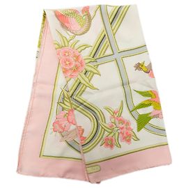Foulard in seta Hermès Caraibes Bianco 90 Bianco