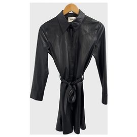 Robe Nanushka noire T.S Noir
