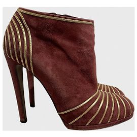 Boots Sergio Rossi bordeaux T.36,5 Dark red