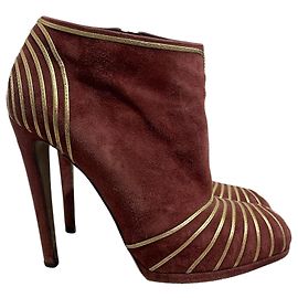 Botas Sergio Rossi bordeaux T.36,5 Burdeos