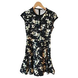 Vestido Erdem de algodón estampado negro Negro