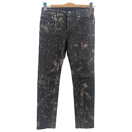 Autre Marque Jeans Dior Slim Fit de algodón negro tie-dye Negro