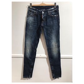 Jean Slim Dsquared2 en coton bleu Taille 40 Bleu