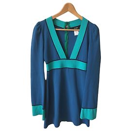 Vestido Azzaro azul T.36 Azul