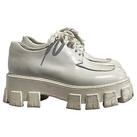 Derby Prada bianche T.37,5 Bianco