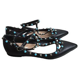 Valentino Garavani Ballerine Valentino Rockstud T.38 Nero