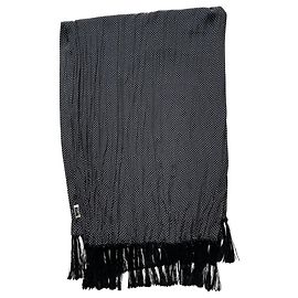 Autre Marque Foulard Saint Laurent a pois neri Nero